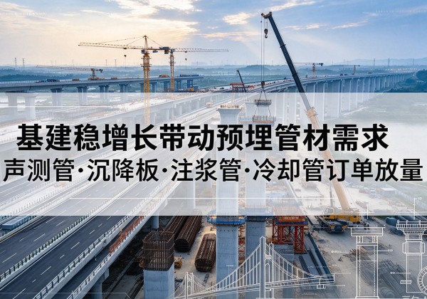 米易基建稳增长带动预埋监测管材需求，声测管、沉降板、注浆管订单持续放量